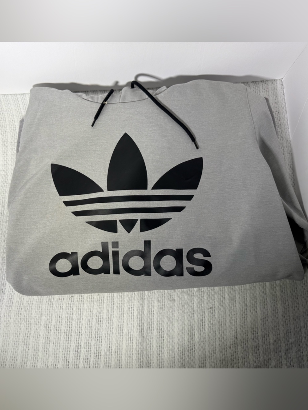 Adidas Originals Trefoil Hoodie Gray 🖤 ~ Classic Logo Pullover